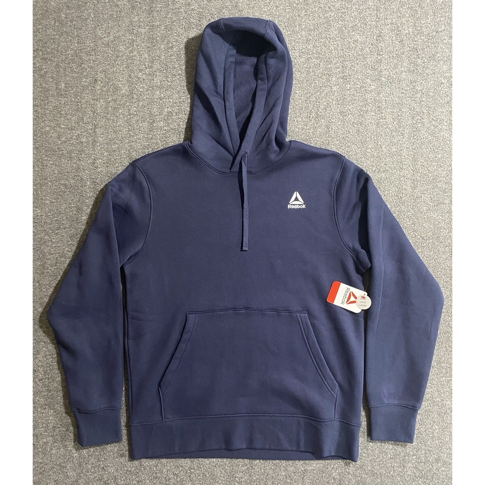 Reebok Mens Knit/Fleece Gameday Hoodie Rhubarb Blue Size M-NWT